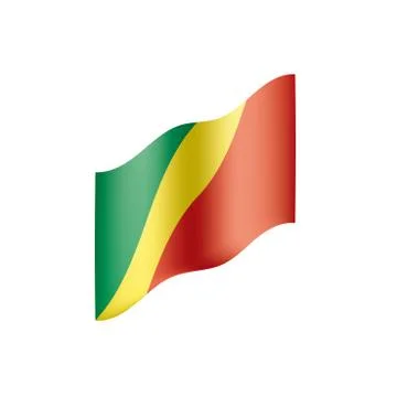 Congo flag, vector illustration Stock Illustration