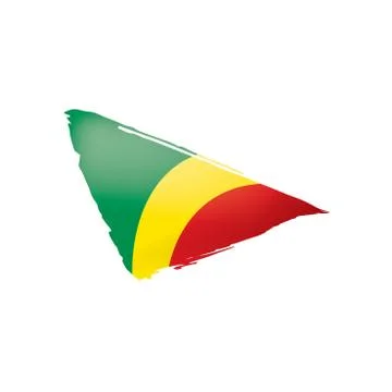Congo flag, vector illustration on a white background Stock Illustration