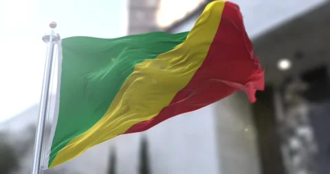 Congo-flag-waving-seamless-loop-4k-60fps Stock Footage 332299796