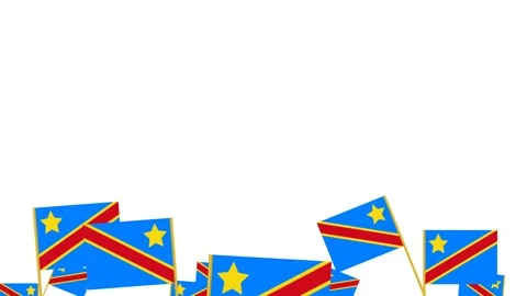 Congo flags Stock Footage 195013981