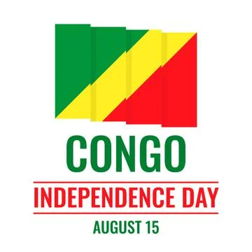 Congo Independence Day typography poster. National holiday celebrate on Augus Stock Illustration