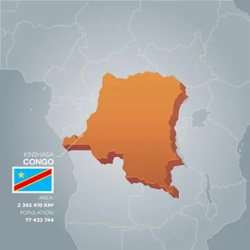 Congo information map. Stock Illustration