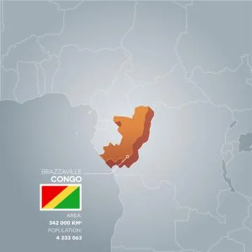Congo information map. Stock Illustration