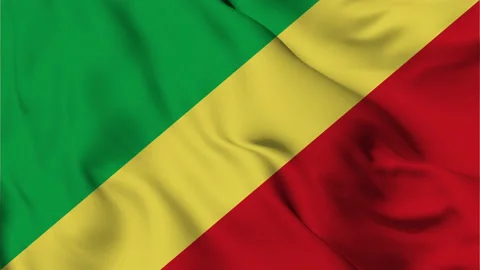 Congo-Kinshasa flag seamless closeup waving animation Stock Footage 168168107