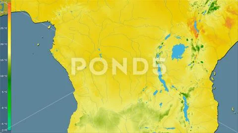 Congo Kinshasa, mean temperature of coldest quarter - raw data: Graphic ...