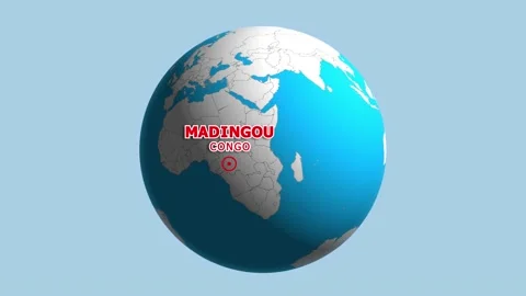 CONGO MADINGOU ZOOM IN FROM SPACE Video stock 177470107