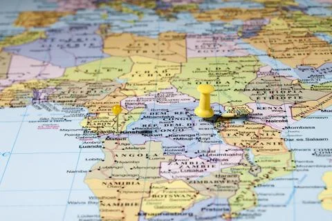 Congo map Stock Photos