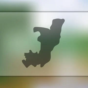 Congo map. Vector silhouette of Congo. Blurred background Stock Illustration