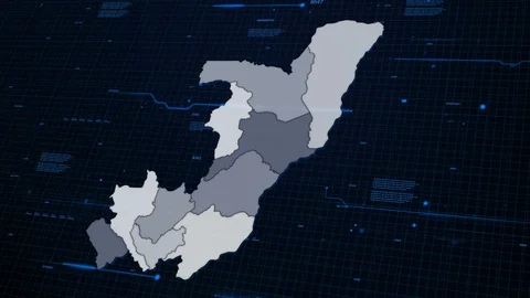 Congo network map Stock Footage 87978711