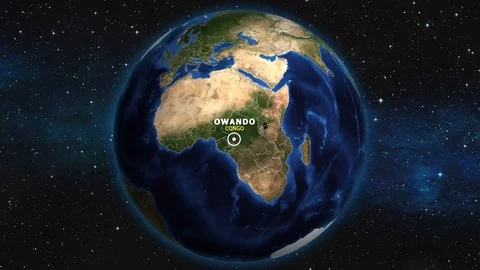 CONGO OWANDO ZOOM IN FROM SPACE Stock Footage 115554505