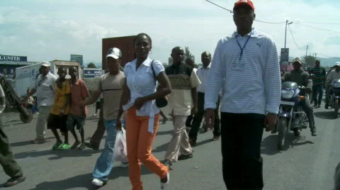 Congo parade (HD) c Stock Footage 473912
