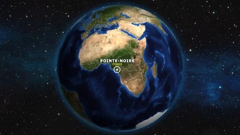 CONGO POINTE NOIRE ZOOM IN FROM SPACE Stock Footage 115554562