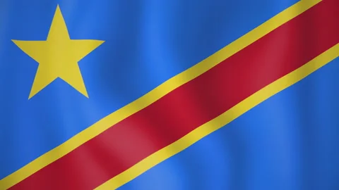 Congo, Republic of the animated flag. Seamless loop. 4K Stock-Footage 145435196