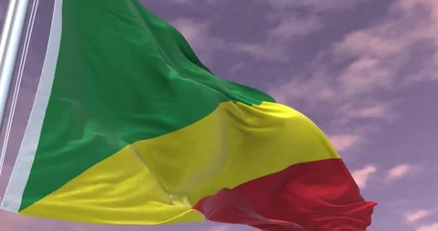 Congo republic Flag Animation Minimal Corporate Video Stock Footage 341455209