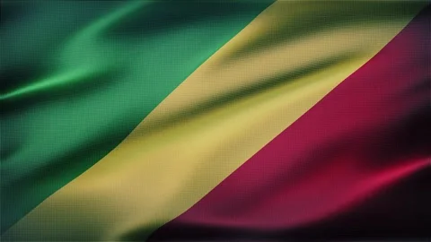 Congo Republic Flag Background Stock Footage 341470401