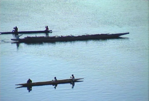 Congo River boat 04 Stock Footage 607019