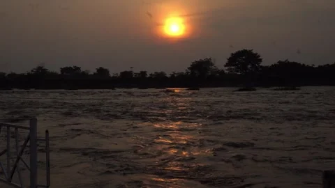 CONGO RIVER SUNSET Stock Footage 285890852