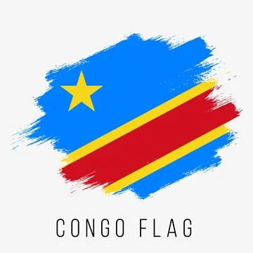 Congo Vector Flag. Congo Flag for Independence Day. Grunge Congo Flag Stock Illustration