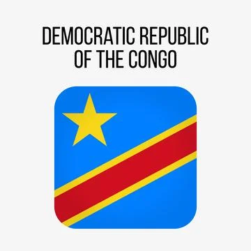 Congo Vector Flag. - Congo Flag for Independence Day. Vector Flag Template. Stock Illustration