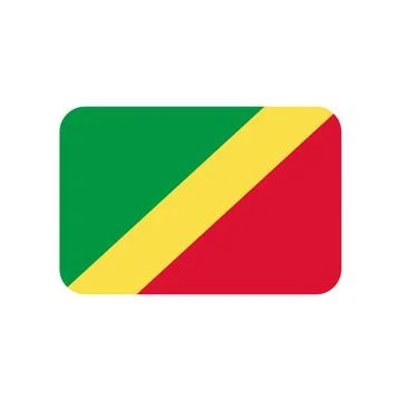 Congo vector flag isolated on white background Stock Illustration