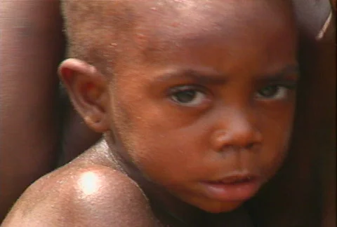 Congo villagers 01 Stock Footage 607462