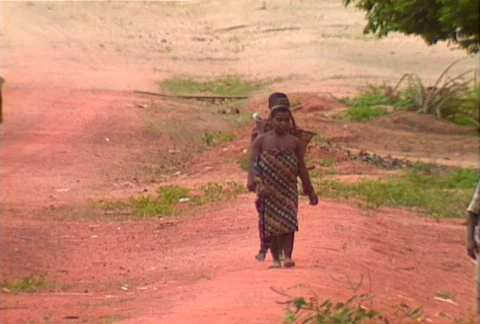 Congo villagers 04 Stock Footage 607496