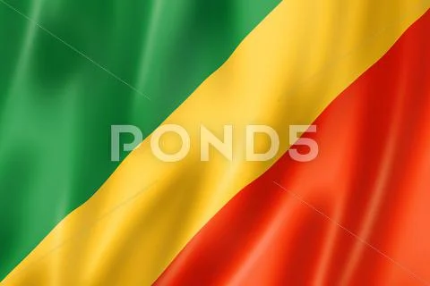 Congolese flag Stock Illustration