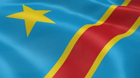 Congolese flag in the wind 写真素材