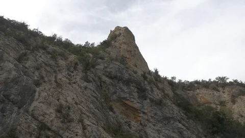 Congost Mont-rebei peak mountain shadow afternoon nature rock stone Stock Footage 112935930