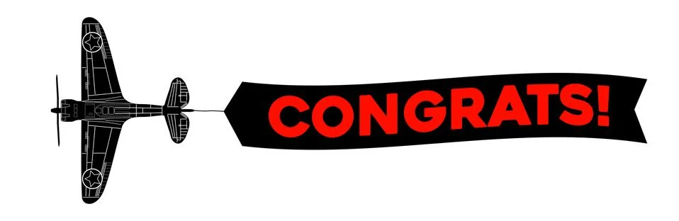 Congrats advertisement banner Stock-Illustration