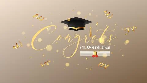 Congrats Class of 2026 Concept Symbol Stock Illustration