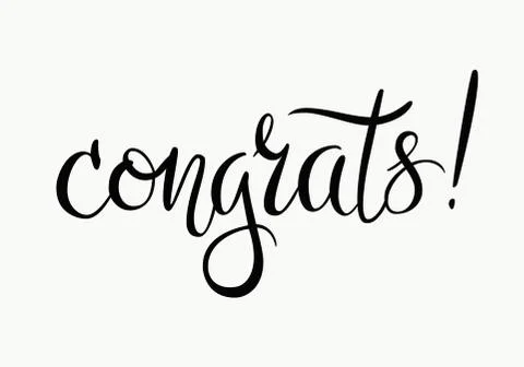 Congrats. Congratulations card Stock Illustration