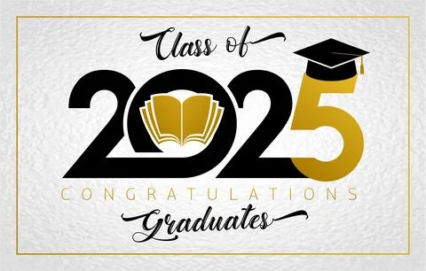 Congrats grad of 2025 off Stock Illustration