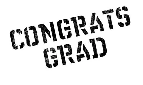 Congrats Grad rubber stamp Stock Illustration