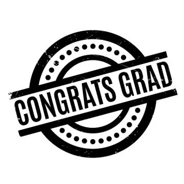 Congrats Grad rubber stamp Stock Illustration