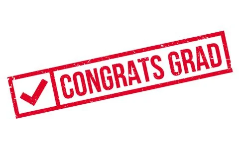 Congrats Grad rubber stamp Stock Illustration