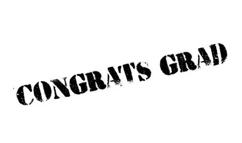 Congrats Grad rubber stamp Stock Illustration