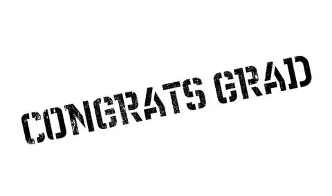 Congrats Grad rubber stamp Stock Illustration