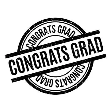 Congrats Grad rubber stamp Stock Illustration