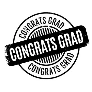 Congrats Grad rubber stamp Stock Illustration
