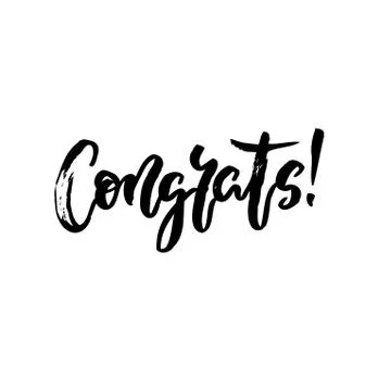 Congrats hand written lettering Stock Illustration