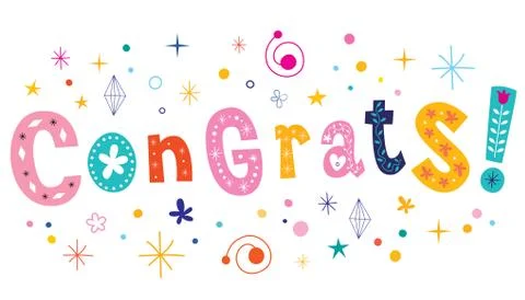 Congrats Illustrazione stock