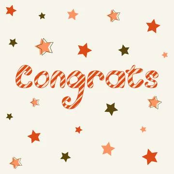 Congrats lettering Stock Illustration