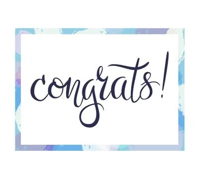 Congrats phrase in the frame Stock Illustration