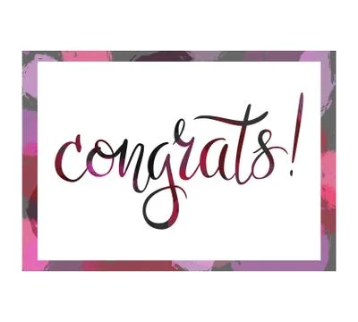 Congrats phrase in the frame Stock Illustration