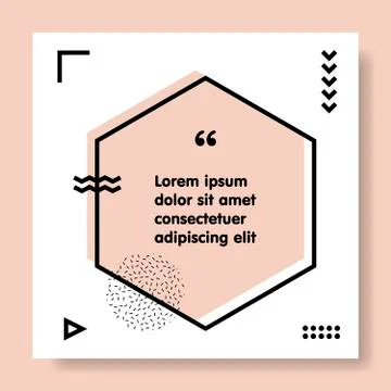 Congrats speech bubble banner, geometric memphis style concept, with text Con Stock Illustration