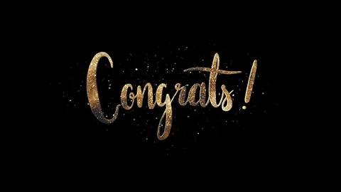 Congrats Text + Alpha Channel Video stock 105269264