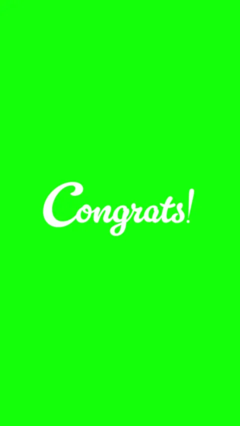 Congrats text animation on green screen – perfect for birthday, graduation, an Stock Footage 311236079