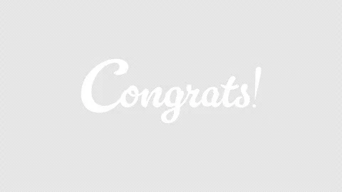 Congrats text animation on transparent background – perfect for birthday, Stock Footage 311236105