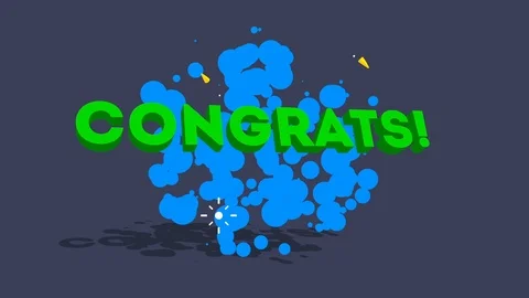 Congrats-Toon Text Vídeo Stock 122574487